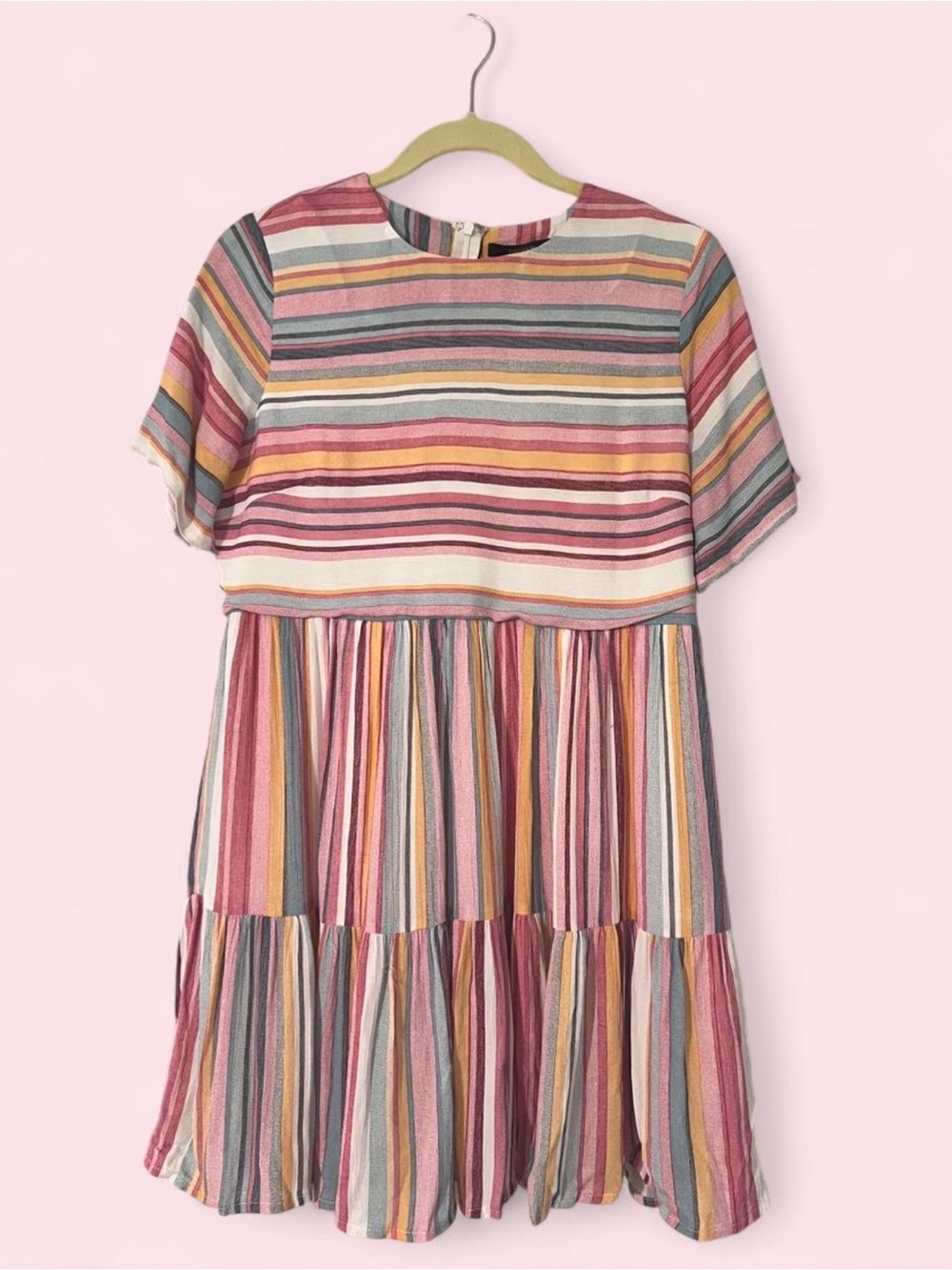 Women’s Multicolor Striped Tiered Dress